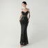 Graceful Sequin Embellished Mesh Mermaid Maxi Dress